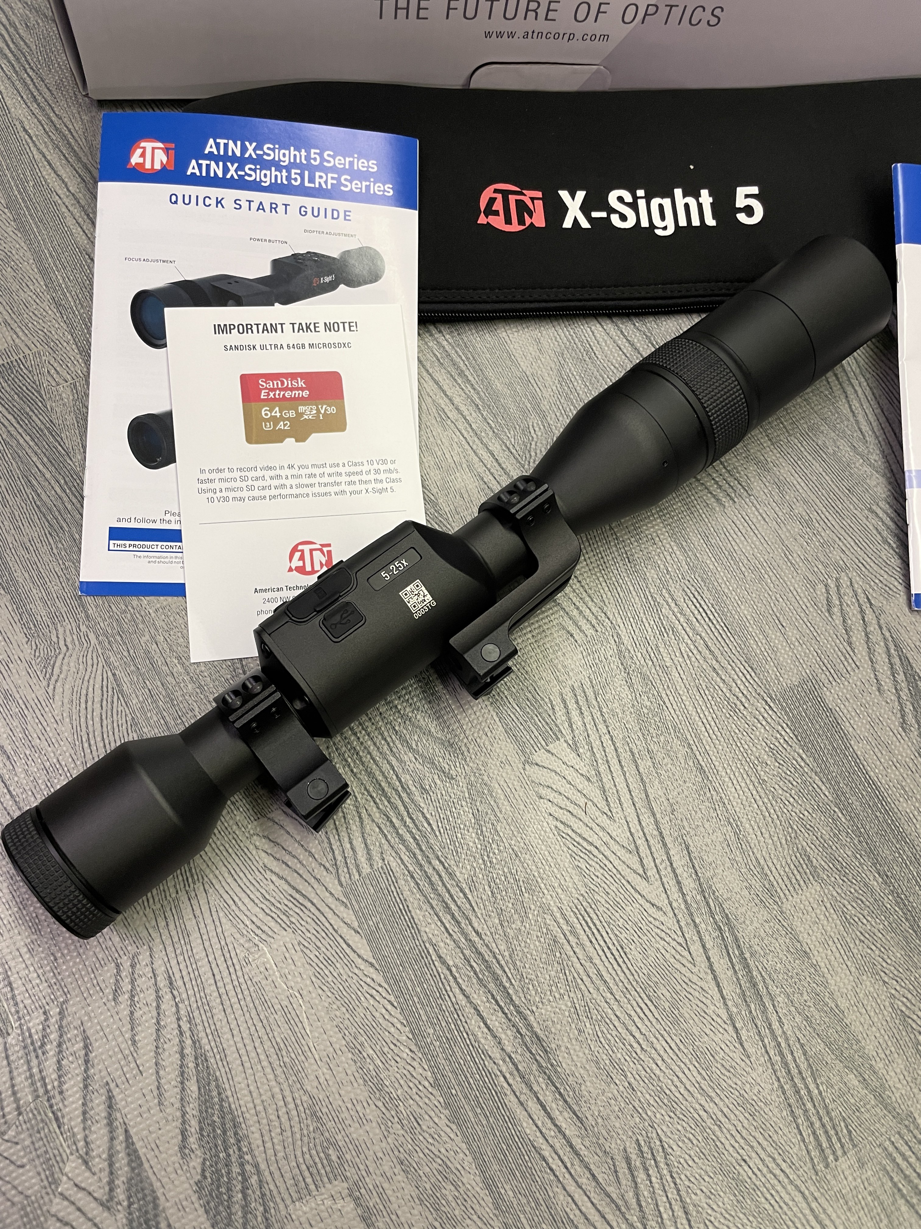 Manual for ATN X-Sight 5/5 LRF Smart Ultra HD Rifle Scope