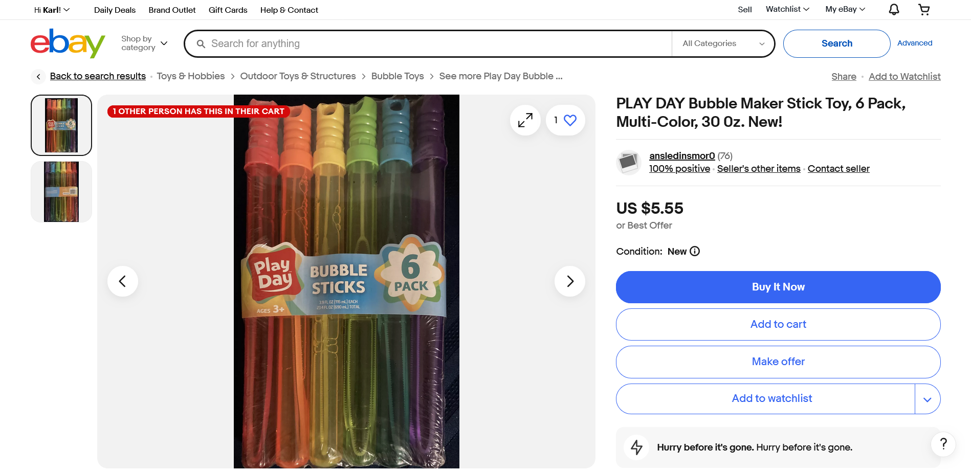 Screenshot 2024-09-14 at 21-23-04 PLAY DAY Bubble Maker Stick Toy 6 Pack Multi-Color 30 0z. Ne...png