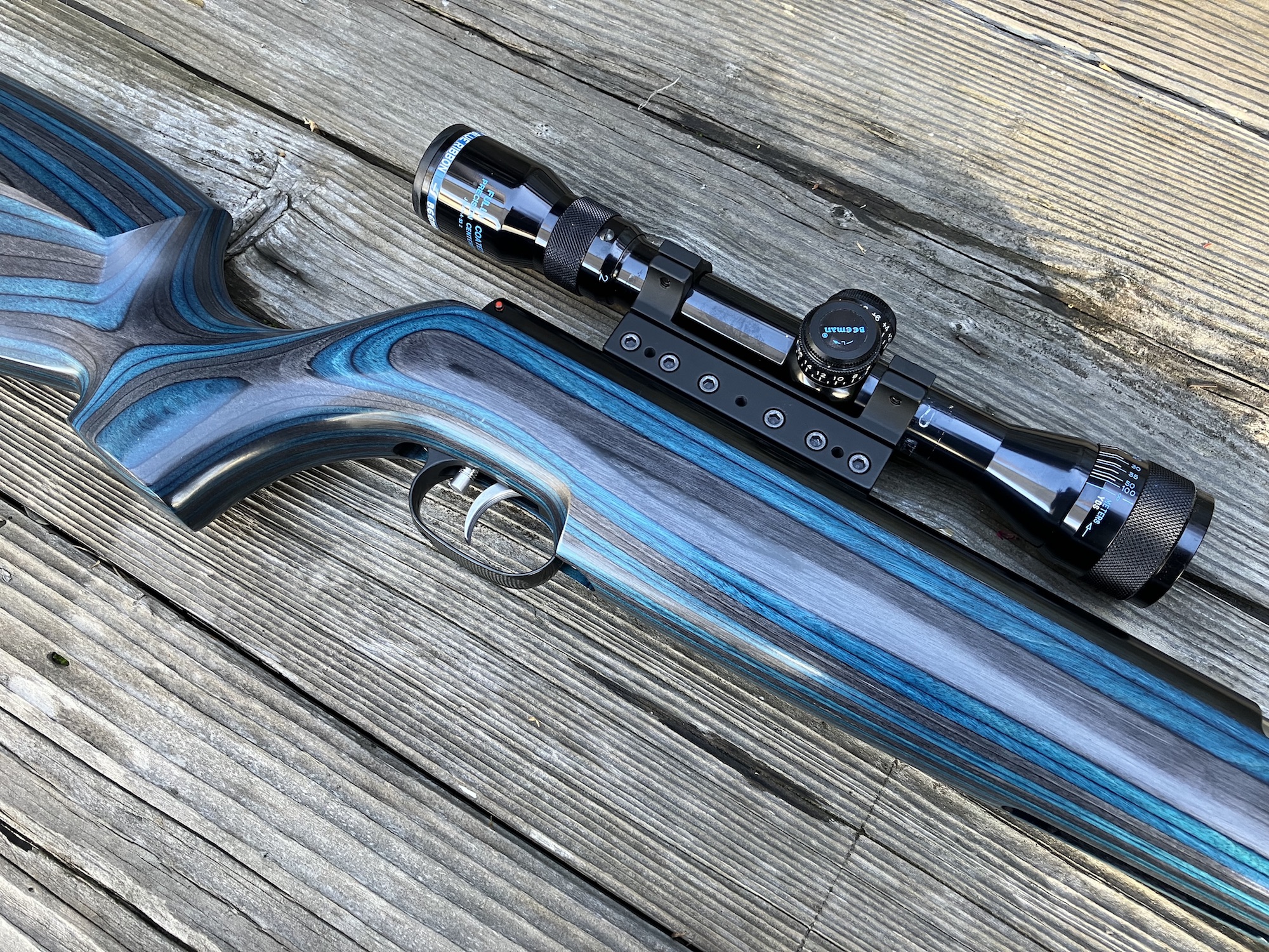 Weihrauch HW97KT Blue Laminate and Beeman 66 Blue Ribbon Scope - small - 2.JPG